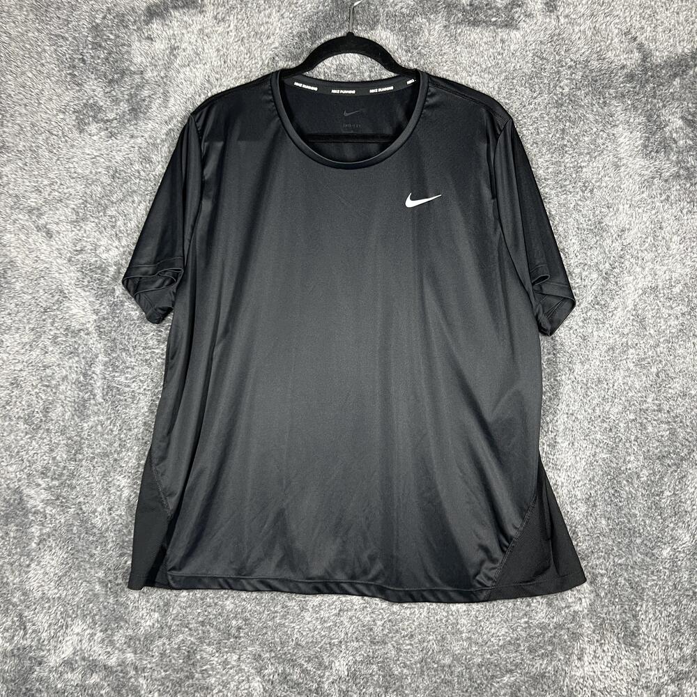 Nike Shirt Womens 2X Black Dri-FIT Crew Neck Moisture Wicking Quick Dry